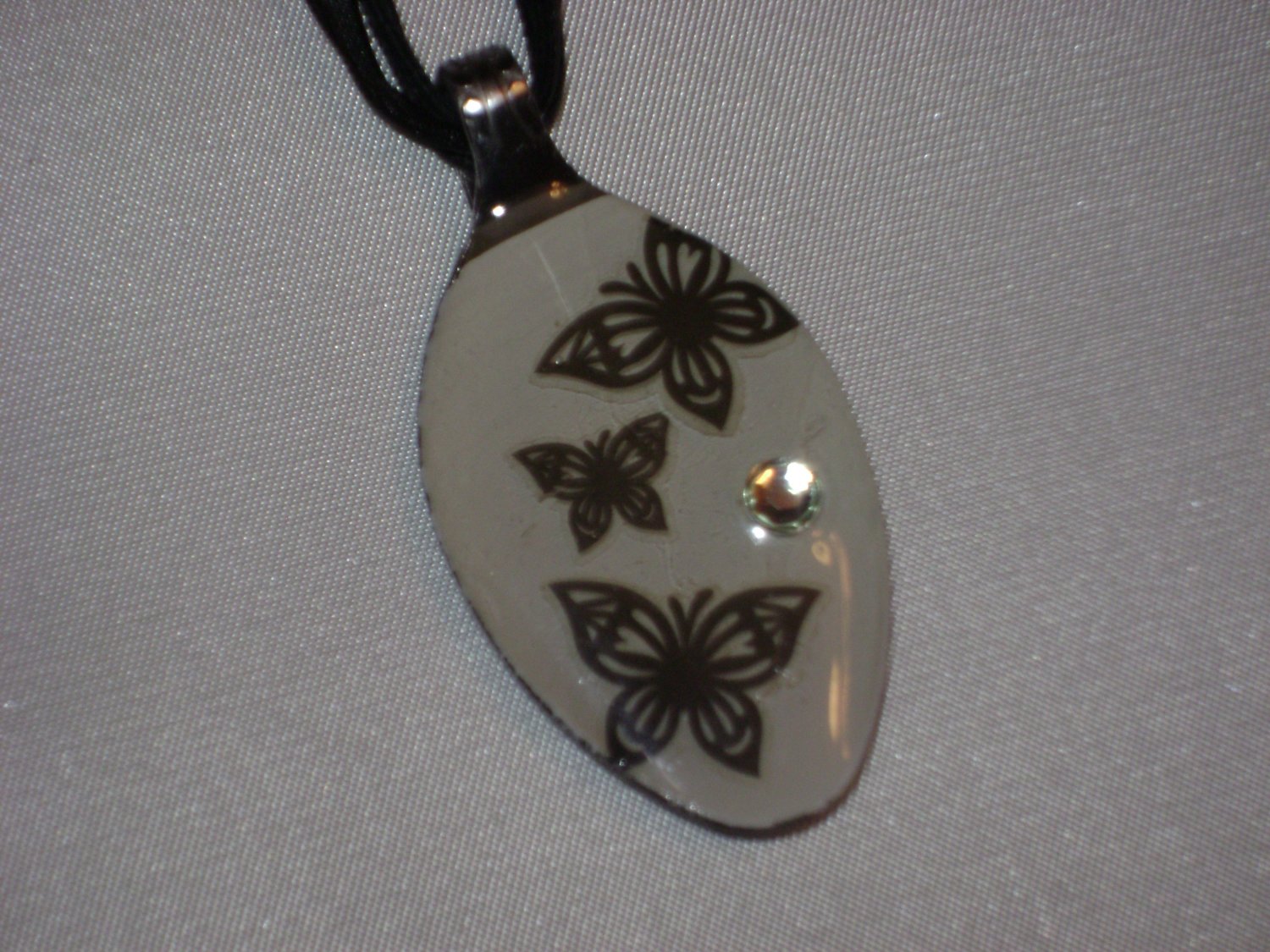 BUTTERFLY Spoon Pendant / Necklace Upcycle