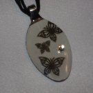 BUTTERFLY Spoon Pendant / Necklace   Upcycle