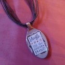 LAUGH TILL THE MASCARA RUNS Spoon Pendant / Necklace   Upcycle