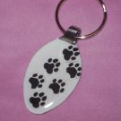 PAW PRINT Spoon Pendant Keychain   Upcycle DOG CAT