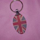 UK BRITISH FLAG Spoon Pendant Keychain   Upcycle