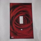 RED ROSE Single Light Switch Plate Cover