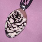 PINK ROSE Spoon Pendant / Necklace   Upcycle