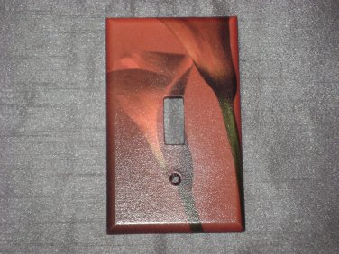 FLORAL RED TULIP Single Light Switch Plate Cover