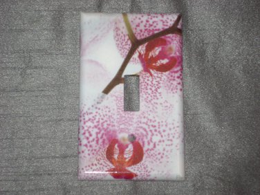 PINK ORCID FLORAL Single Light Switch Plate Cover