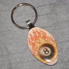 POOL 8 BALL Spoon Pendant Keychain   Upcycle