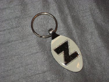Z INITIAL MONOGRAM Spoon Pendant Keychain   Upcycle