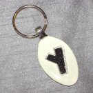 Y INITIAL MONOGRAM Spoon Pendant Keychain   Upcycle