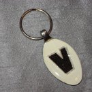 V INITIAL MONOGRAM Spoon Pendant Keychain   Upcycle