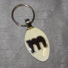 M INITIAL MONOGRAM Spoon Pendant Keychain   Upcycle