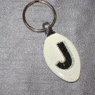 J INITIAL MONOGRAM Spoon Pendant Keychain   Upcycle