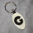G INITIAL MONOGRAM Spoon Pendant Keychain   Upcycle