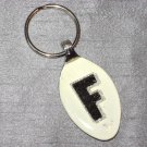 F INITIAL MONOGRAM Spoon Pendant Keychain   Upcycle