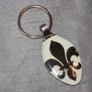 FLEUR DE LIS Spoon Pendant Keychain   Upcycle