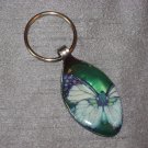AQUA BUTTERFLY Spoon Pendant Keychain   Upcycle