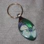 AQUA BUTTERFLY Spoon Pendant Keychain   Upcycle