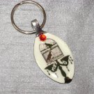 BIRDCAGE Spoon Pendant Keychain   Upcycle