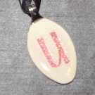 U INITIAL MONGRAM Spoon Pendant / Necklace   Upcycle