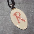 R INITIAL MONGRAM Spoon Pendant / Necklace   Upcycle