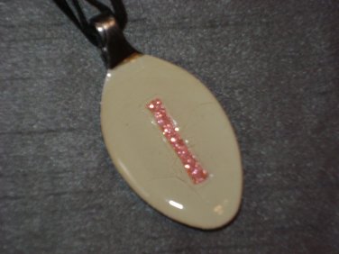I INITIAL MONGRAM Spoon Pendant / Necklace   Upcycle