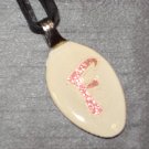 F INITIAL MONGRAM Spoon Pendant / Necklace   Upcycle