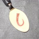 C INITIAL MONGRAM Spoon Pendant / Necklace   Upcycle