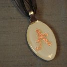 A INITIAL MONGRAM Spoon Pendant / Necklace   Upcycle