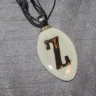 Z INITIAL MONGRAM Spoon Pendant / Necklace   Upcycle