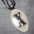 X INITIAL MONGRAM Spoon Pendant / Necklace   Upcycle
