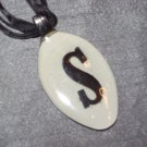 S INITIAL MONGRAM Spoon Pendant / Necklace   Upcycle