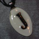 J INITIAL MONGRAM Spoon Pendant / Necklace   Upcycle