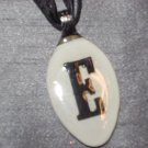E INITIAL MONGRAM Spoon Pendant / Necklace   Upcycle