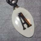 A INITIAL MONGRAM Spoon Pendant / Necklace   Upcycle