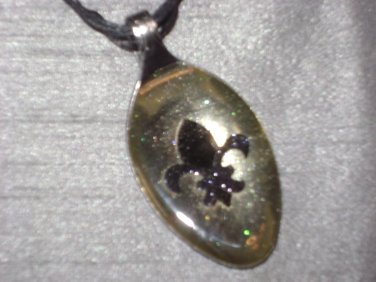 FLEUR DE LIS Spoon Pendant / Necklace   Upcycle