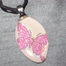 BUTTERFLY Spoon Pendant / Necklace   Upcycle