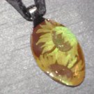 SUNFLOWER Spoon Pendant / Necklace   Upcycle