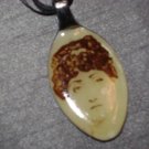 ANTIQUE VINTAGE LADY Spoon Pendant / Necklace   Upcycle