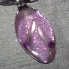 PURPLE SCROLL Spoon Pendant / Necklace   Upcycle