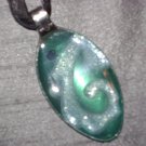 AQUA SCROLL Spoon Pendant / Necklace   Upcycle