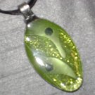 GREEN SCROLL Spoon Pendant / Necklace   Upcycle