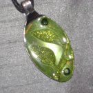 GREEN SCROLL Spoon Pendant / Necklace   Upcycle