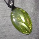 GREEN SCROLL Spoon Pendant / Necklace   Upcycle