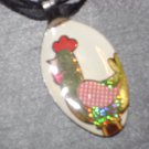 ROOSTER Spoon Pendant / Necklace   Upcycle