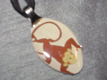 MONKEY Spoon Pendant / Necklace   Upcycle
