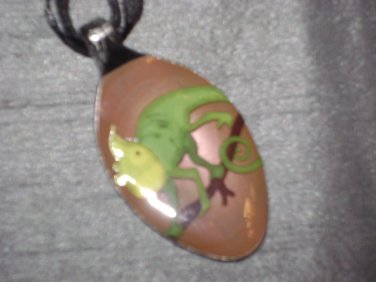LIZARD Spoon Pendant / Necklace   Upcycle