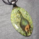 PEACOCK Spoon Pendant / Necklace   Upcycle