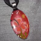 TROPICAL FLOWER Spoon Pendant / Necklace   Upcycle