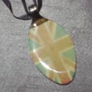 UK FLAG BRITISH Spoon Pendant / Necklace   Upcycle