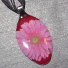 GERBER DAISY Spoon Pendant / Necklace   Upcycle