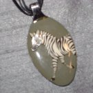 ZEBRA Spoon Pendant / Necklace   Upcycle